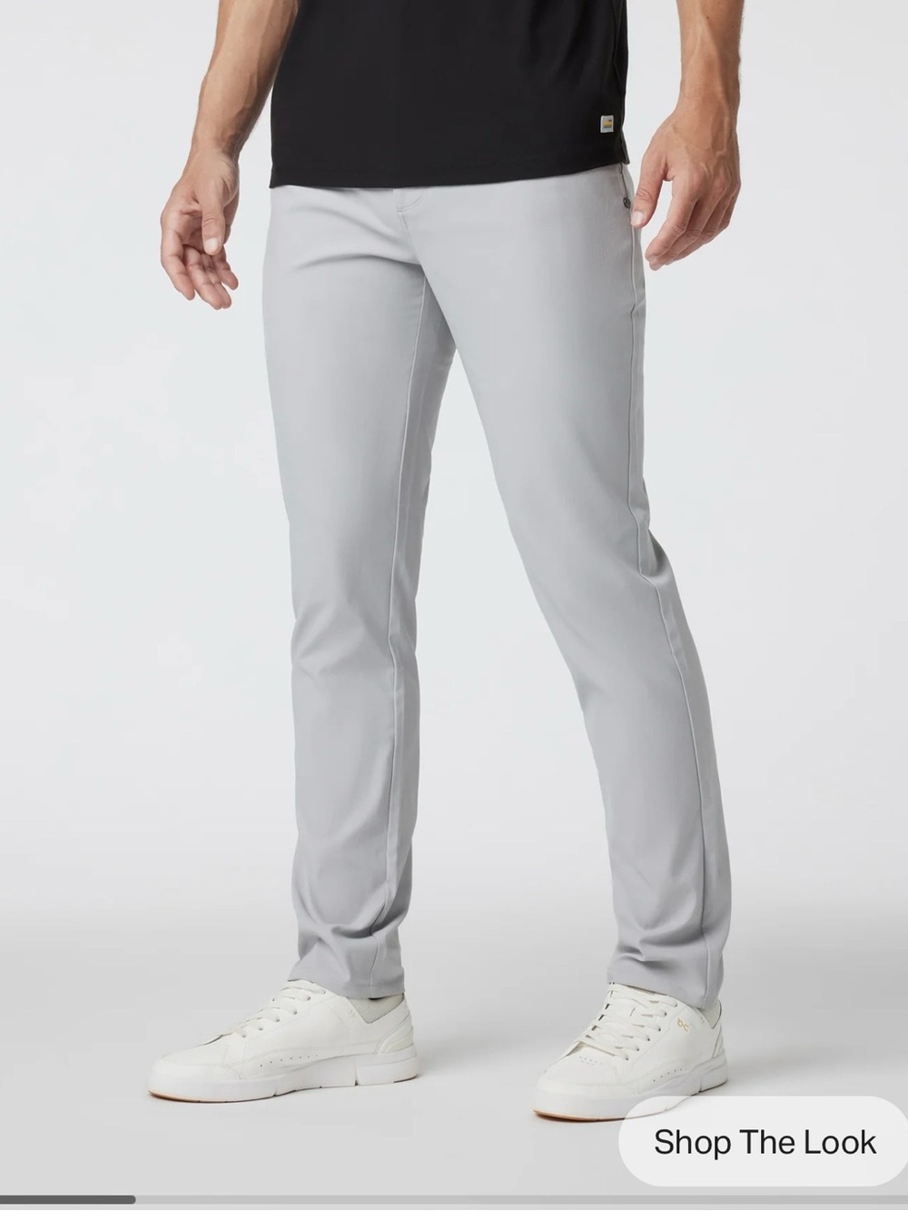 Vuori Cascade Tech Chino Pants in Light Fog - NWT